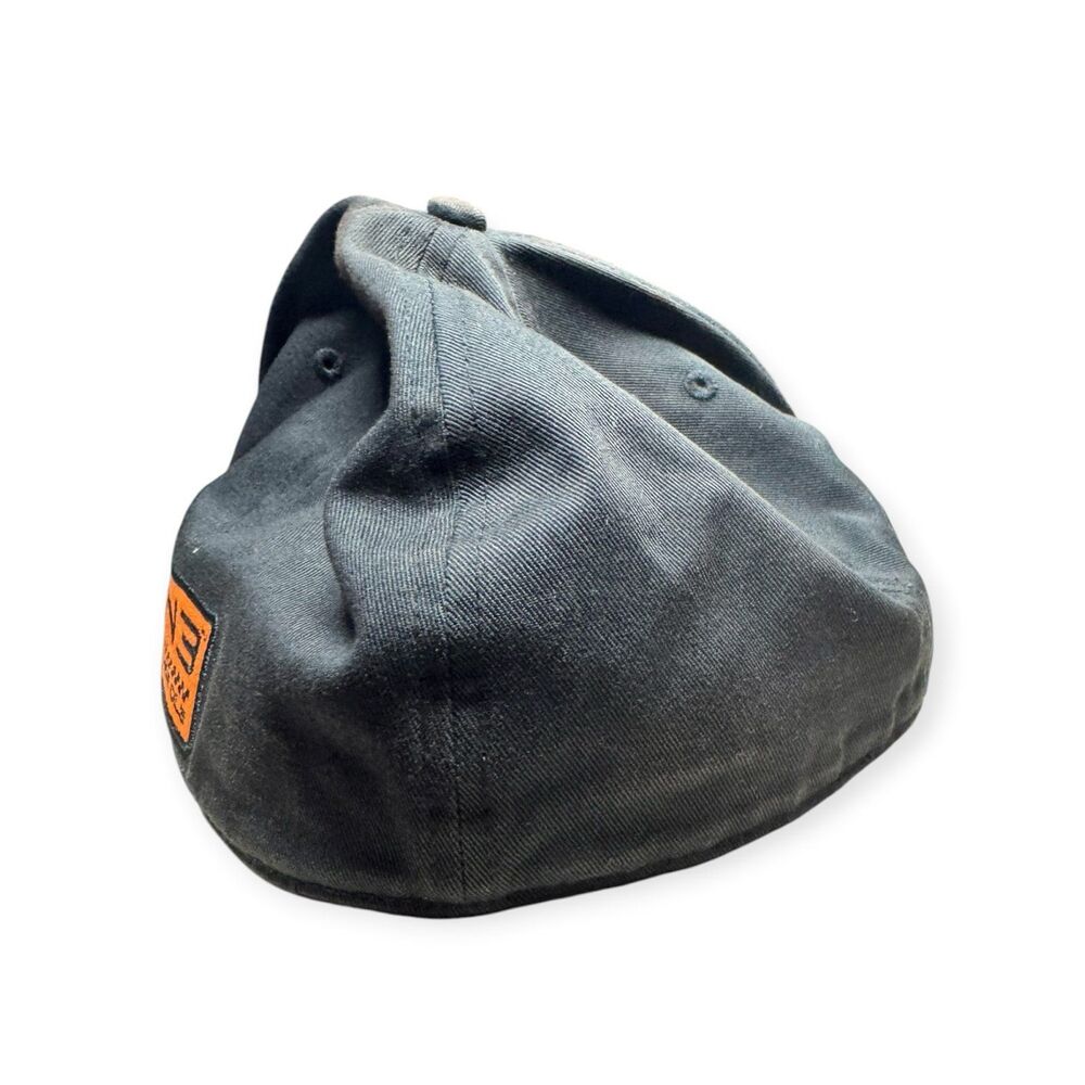 Harley-Davidson Black 2XL Hat Orange Logo SYN3 Performance Oils Retro Y2K Cap - Picture 4 of 6